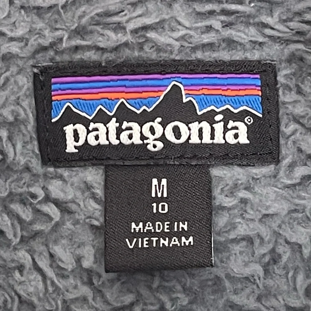 Patagonia Vest Grey & Red Pulls Los Gatos Fleece #65490 Youth Girl’s Size Med 10
